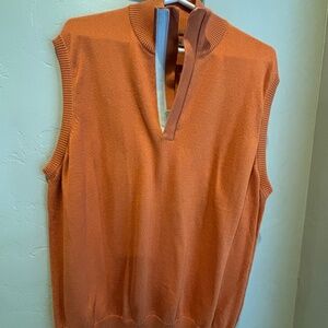 Johnston & Murphy Sleeveless Sweater, Pumpkin Color